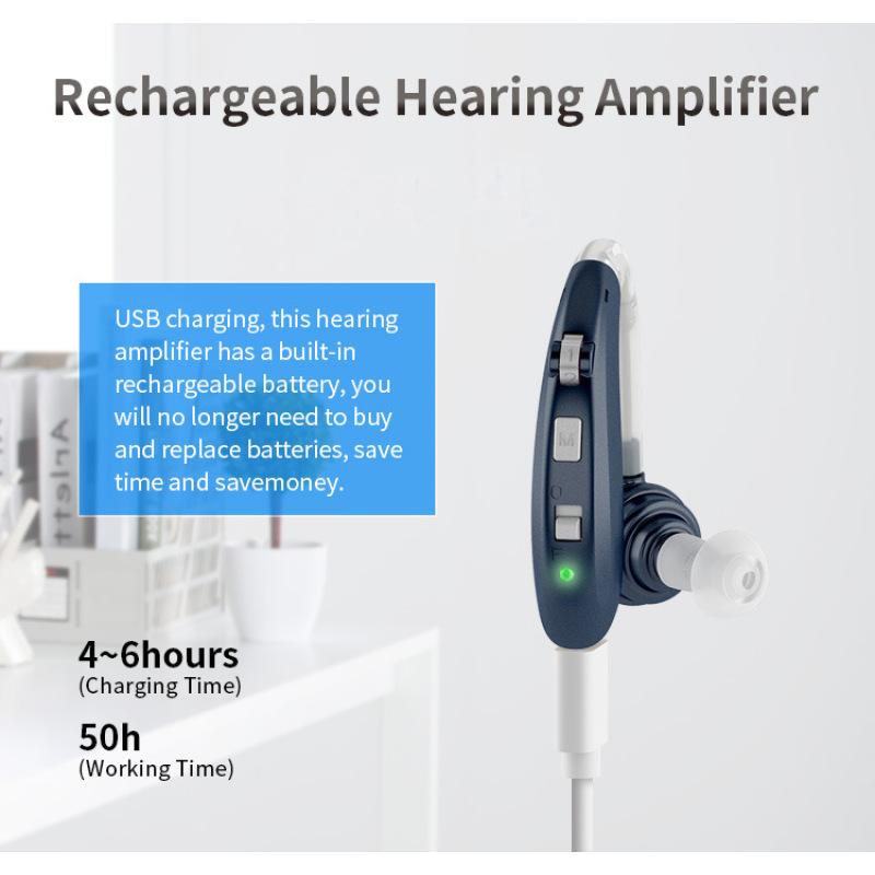 Bluetooth Rechargeable Hearing Aids Battery Charging 1pcs