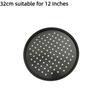Carbon Steel Perforated Pizza Pan 10/11/12 Inch Non Stick Cooking Plate Round Mupti Purpose Pizza Baking Tray Crispy & Bubbly