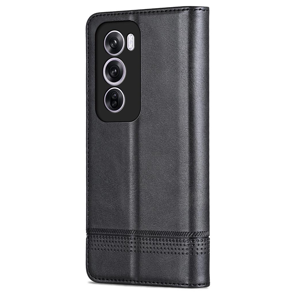 For Oppo Reno12 5G (Global) Phone Case Cowhide Texture PU Leather Phone Cover