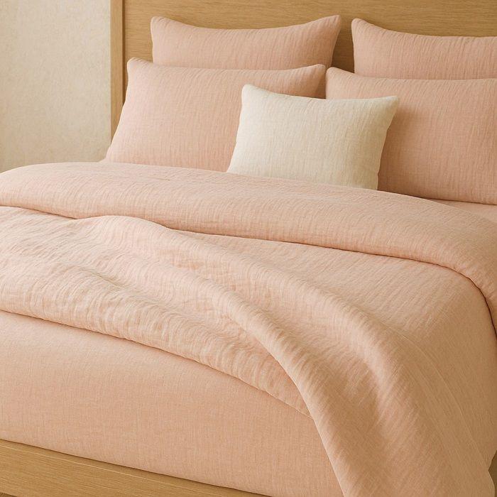 Drap-housse 140 X 190 Cm Gaze De Coton Lavé Rose