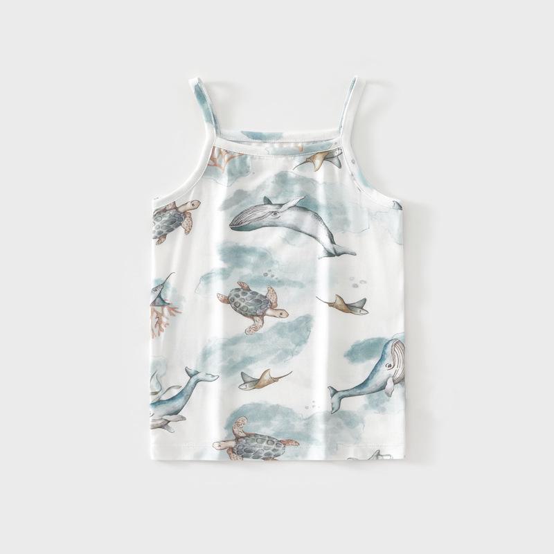 Girls Antibacterial Sleeveless Summer Camisole - Breathable, Lightweight Top 2026 120 cm