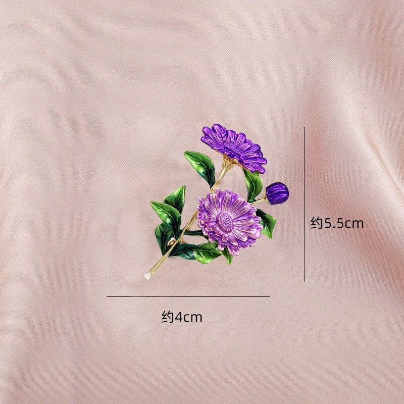 2022 New Daisy Flower Enamel Pin Women Retro Pins Brooches Fashion Brooch Hijab Pins Bouquet Clothing Jewelry Gift for Women