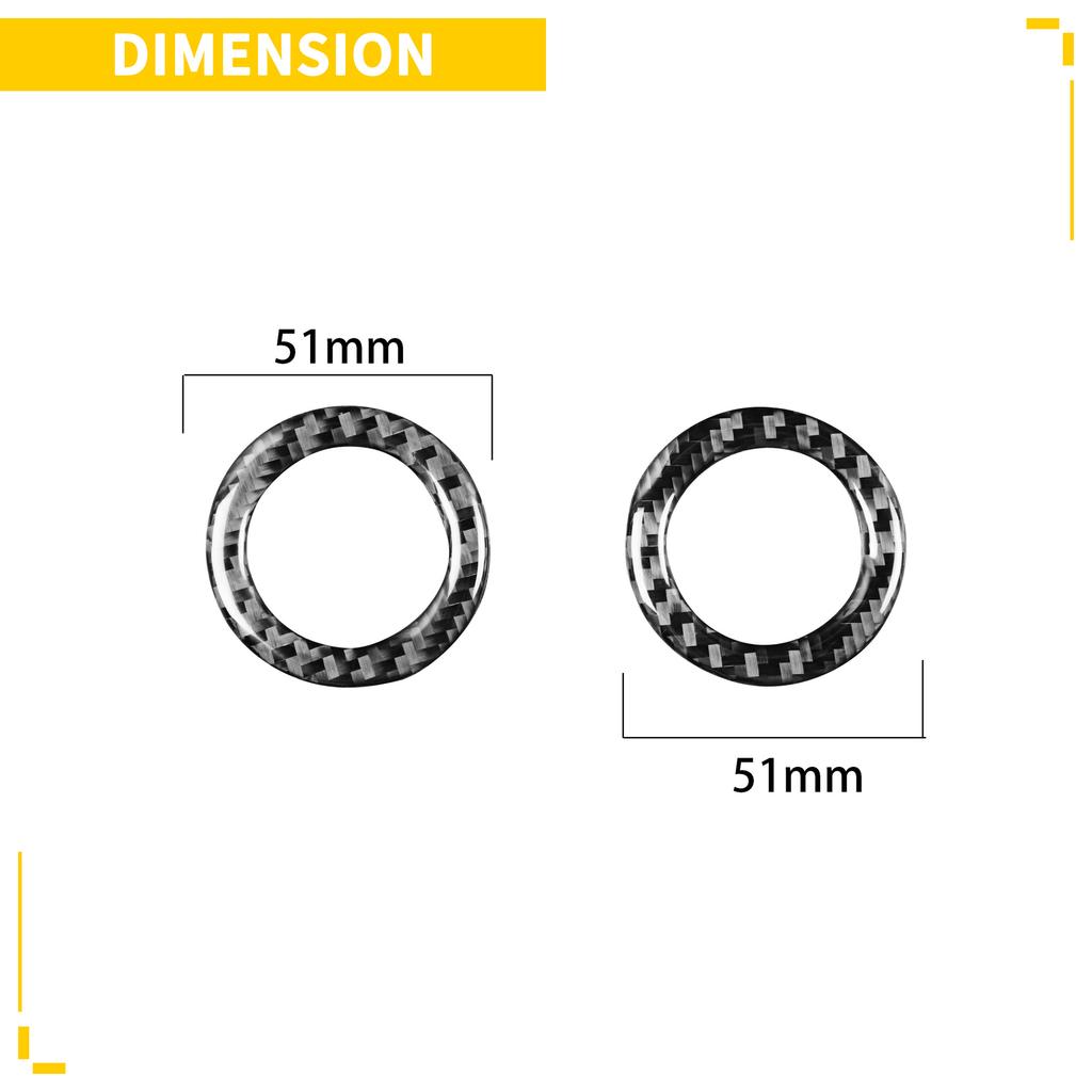 Pro Mini Cooper Hatch One R50 R53 2002 2003 2004 Odmlžování palubní desky automobilu Tuyere Nálepkový kroužek z uhlíkových vláken Interiér