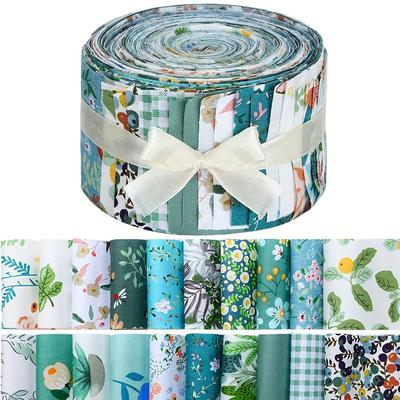 40 Stück floral bedruckter Quilt-Stoff aus Baumwolle, zum Selbermachen, handgefertigt, für Puppenkleidung, Stoff, vorgeschnitten