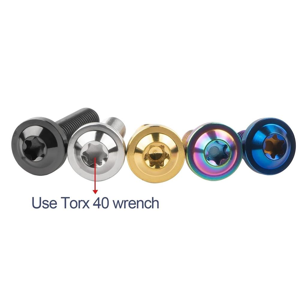 4PCS Titanium Bolts M8x10 15 20 25 30 35 40 50 60 70mm Torx