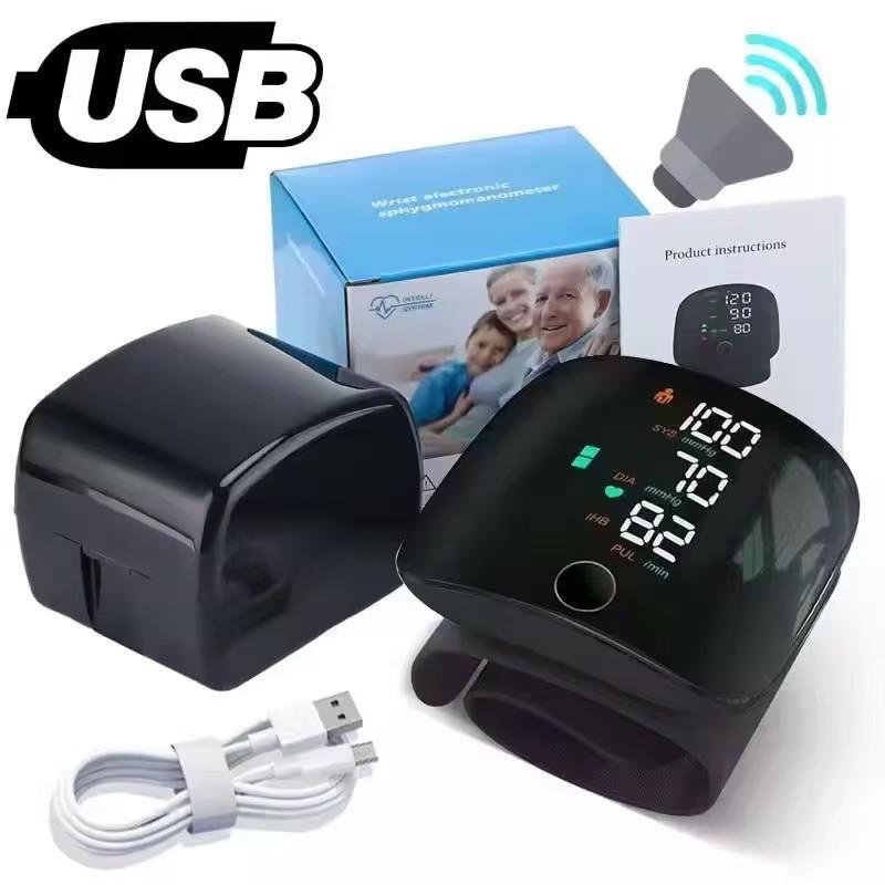 1 Set Digital One Button Blood Pressure Monitor Machine Tonometers Automatic Wrist Voice Blood Pressure Monitor For Home Use