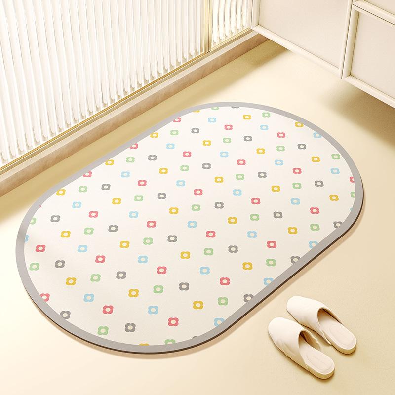 

Коврик для ванной комнаты Advanced Creamy Air, впитывающий влагу, коврик для ванной комнаты с диатомовой грязью, быстросохнущий противоскользящий коврик для ног, напольный коврик 40 * 60Cm