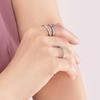 Pandora Heart Shaped Inlay Letter Engraved 925 Silver Ring Women rings 196574CZRMX