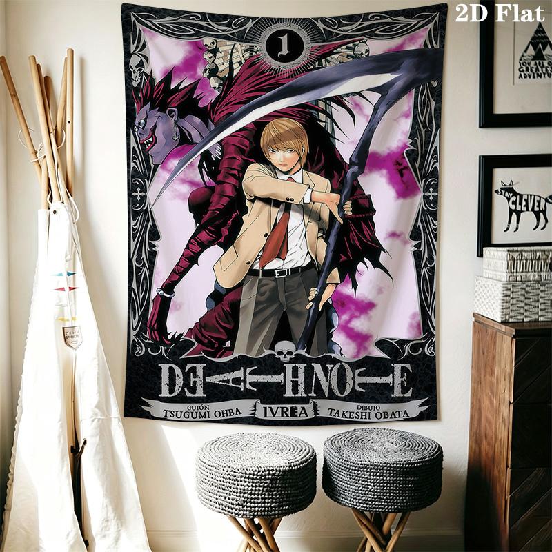Death Note Movie Light'S Revenge Tapestry Wallmounted Fashion Print Soft Home Decor Homestay Soft Decoration Tapestry