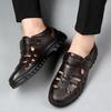 Fashion Luxury Men's Sandals Summer New Hollow Out Leather Shoes for Men Breathable Casual Shoes Fashion High Quality Men Sandalias 2025