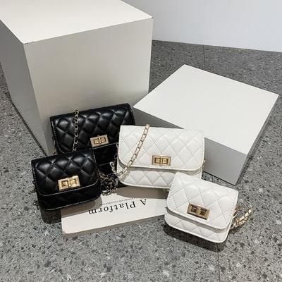 Retro Damenhandtaschen vielseitige neue Trendmode lässige Diamantketten-Umhänge-Messenger-Tasche kleine quadratische Tasche