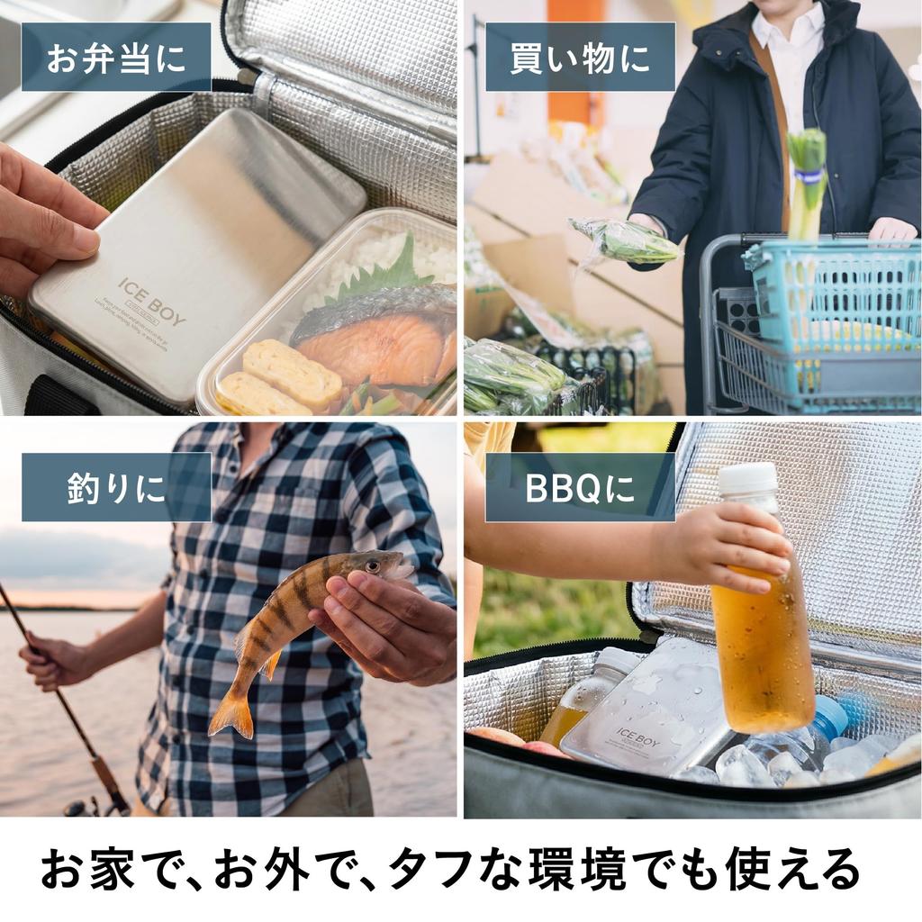 CB JAPAN Stainless Steel Ice Rapid Slim Design for Lunch ICE BOY Pack, Freezing, Reusable, Boxes,