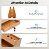 Ergonomic Computer Monitor Riser Stand with Locking Drawer, Natural Wood Finish Desk Organizer for Office & Home, Holds 11 Lbs