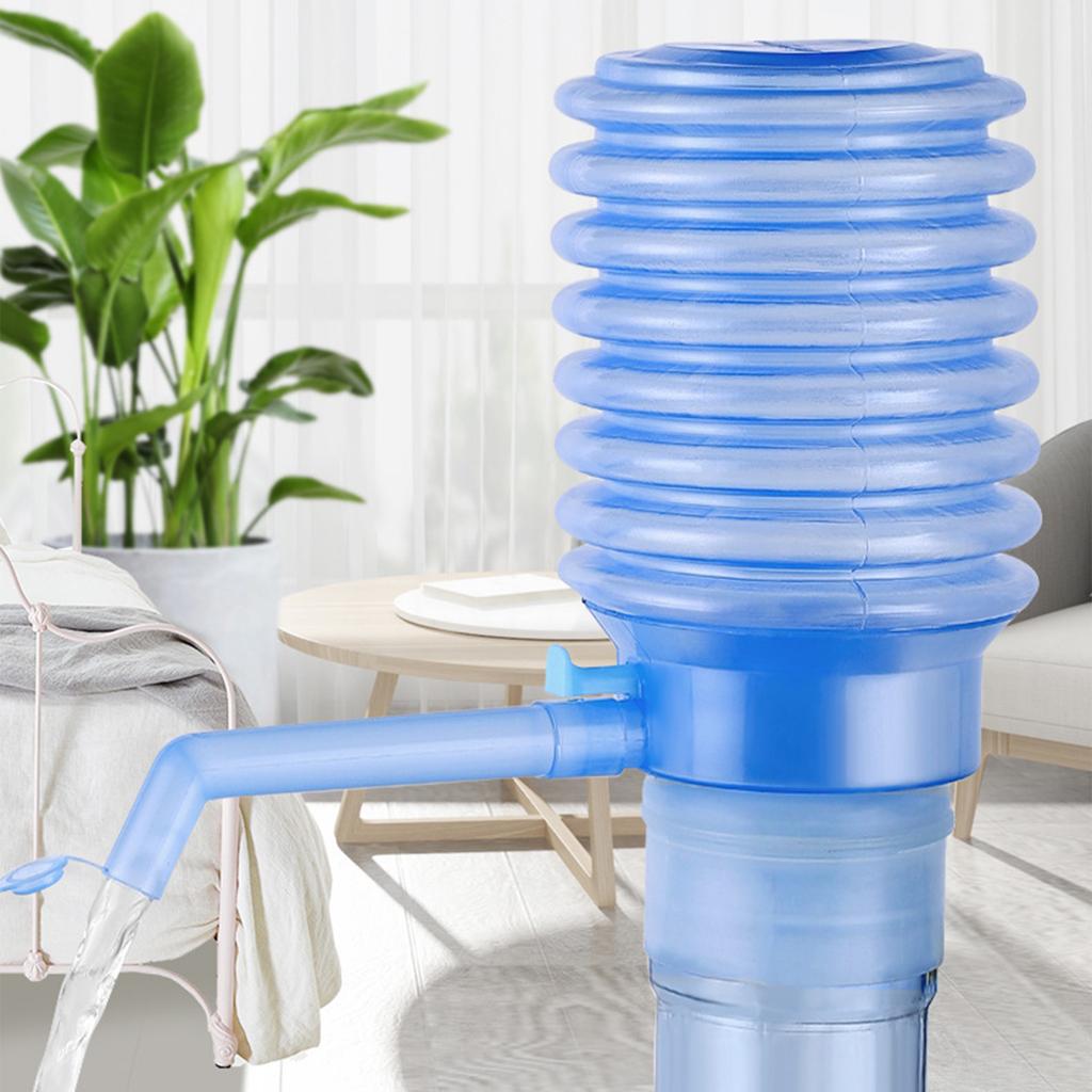 Manual Hand Press Pump for 5 Gallon Water Bottle Adjustable Tube Length Water Dispenser with Protective Spout Cover