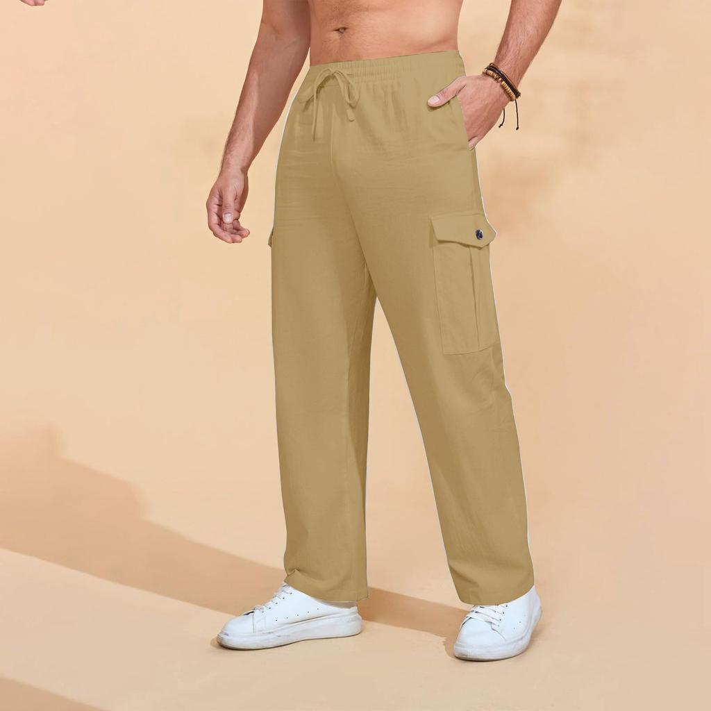 Casual Sports Pants Men's Loose Leggings Long Panel Fitness Running Training Pants