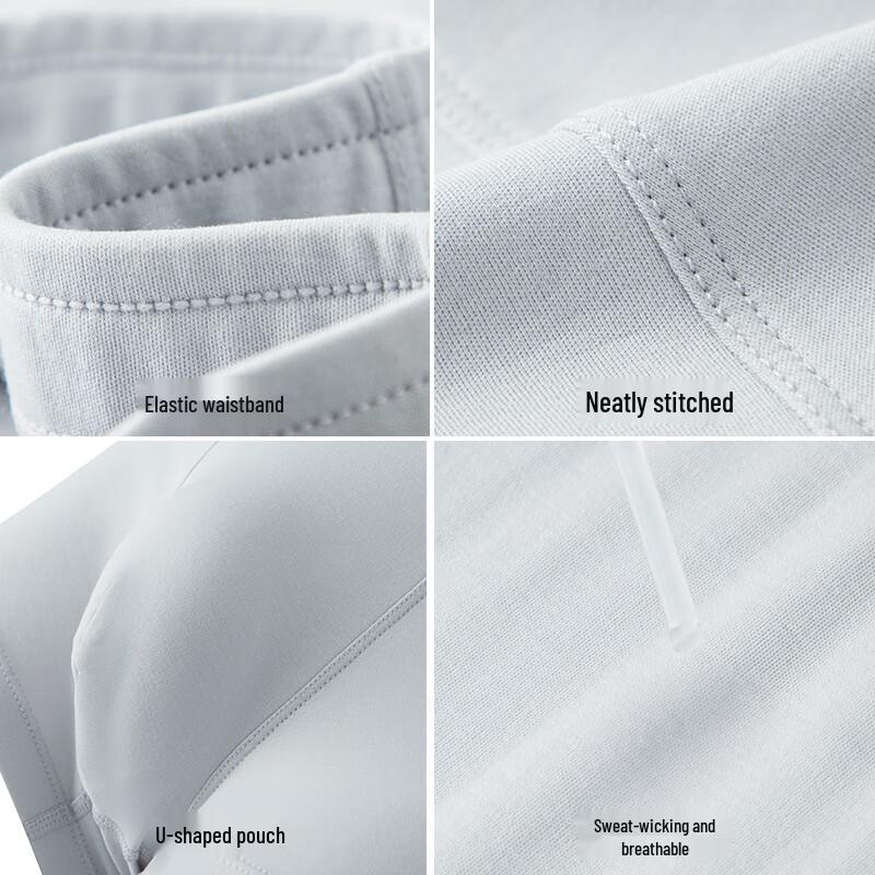 Yiershuang Men's 140-Count Long-Staple Cotton Boxer Briefs