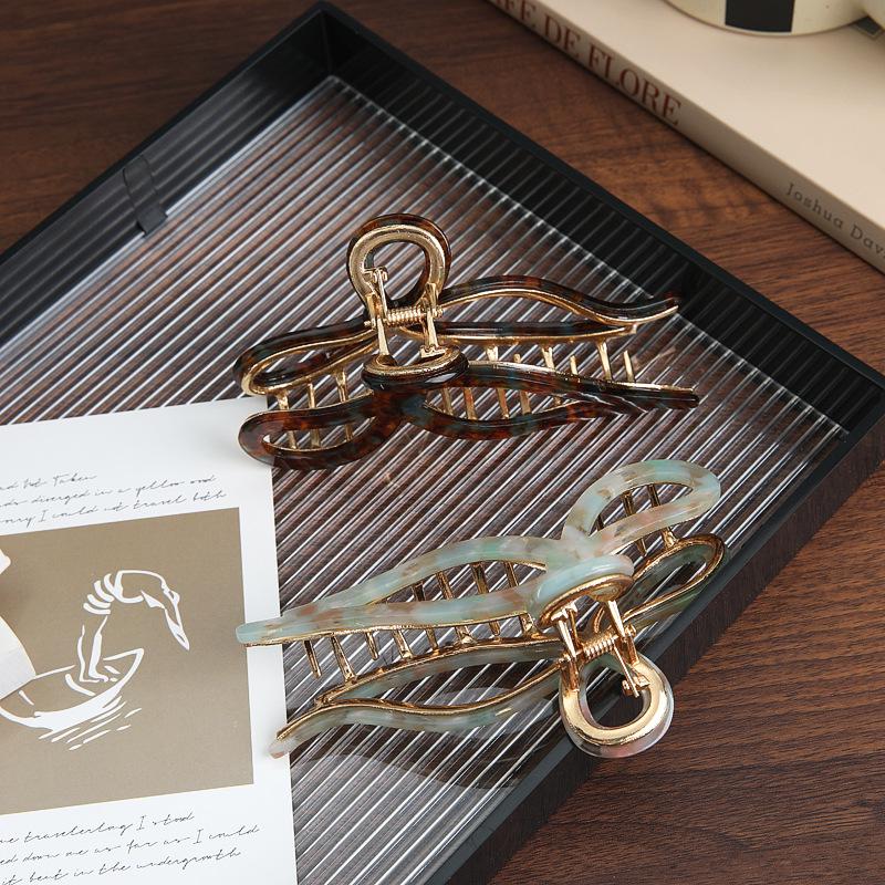 Acetate Bow Claw Hair Clip for Women: Available in 5 Colors, Ideal for Thick Hair