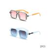 Retro Square Frame Sunglasses Men And Women With The Same European And American Double Beam Sunglasses Trend To Wear Decorative