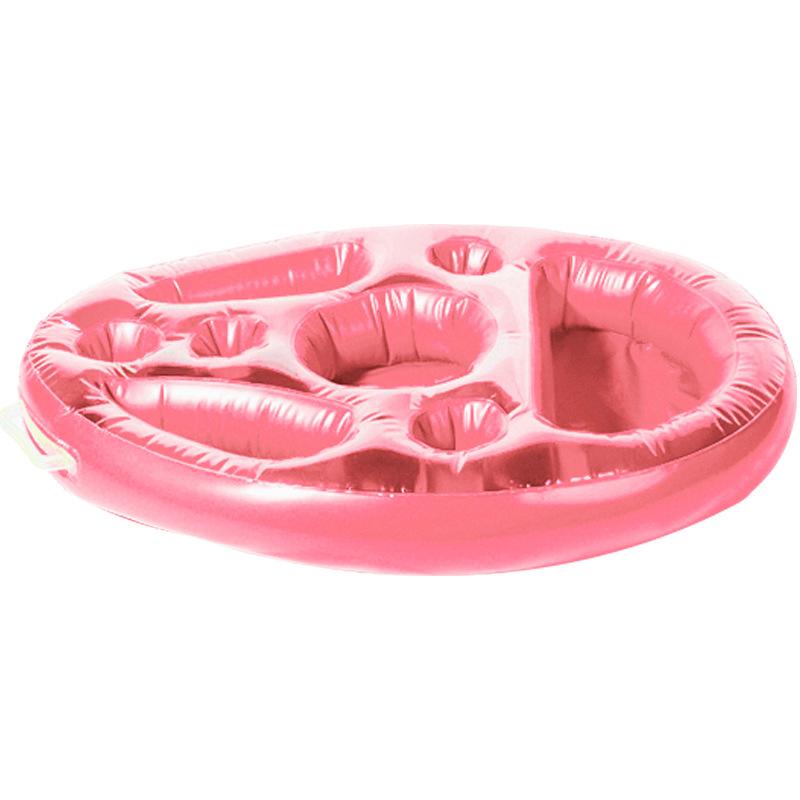 Inflatable PVC Water Ice Bar – Portable Self-Service Drink Holder with Multi-Slot Cup Tray for Pool Parties