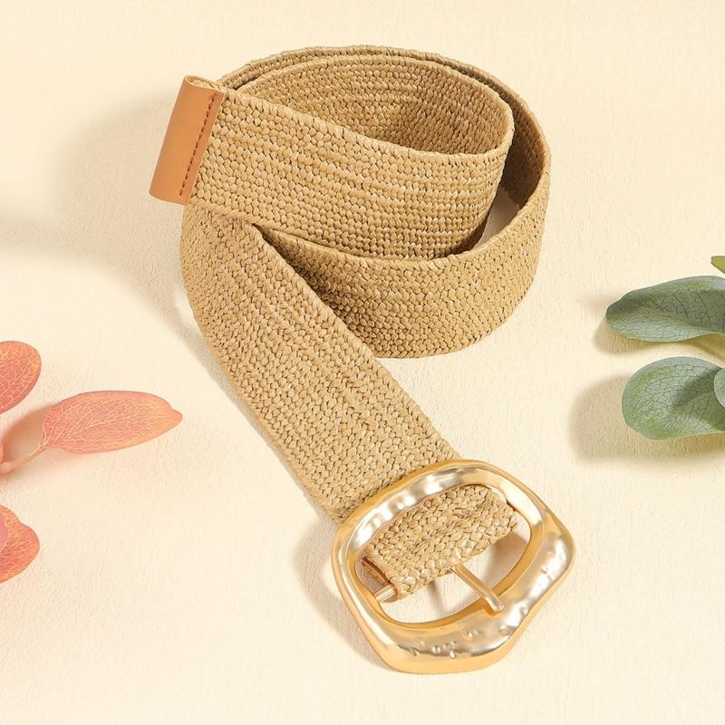 Woven Linen Women Waist Belt Fashion Waist Accessory for Skirts Dresses Bohemian Styles Waist Decoration for Festival