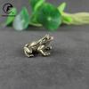 Brass Golden Toad Lucky Tea Pet Vintage Simulation Animal Figurines Miniatures Home Office Desk Ornament Car Decoration Crafts