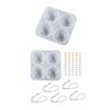 Gemstone Resin Mold with Screw Ring Cord Jewelry Finding DIY Earring Pendant