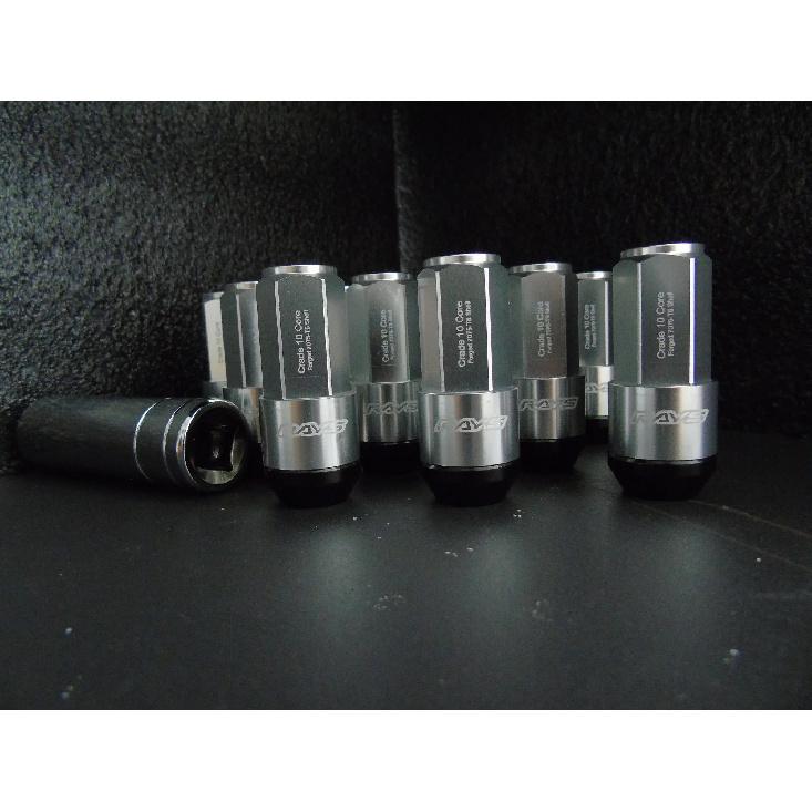 19HEX Rays Two-In-One Side Lock Nut Wheel Nut Lug Nut Length 58mm M12x1.5 M12x1.25 M14x1.5 With Aluminum+Steel 20pcs
