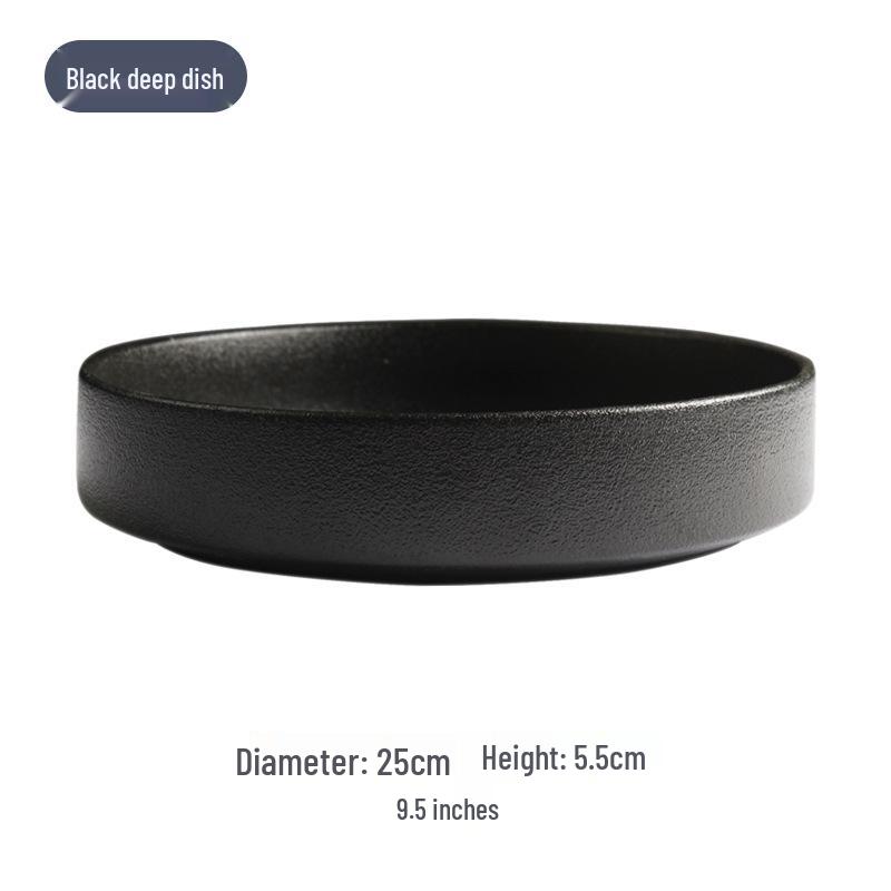 Yunhe Tang Nordic Ceramic Multi-Purpose Deep Plate for Soups, Crayfish, Baked Rice, Salad, and Western Dishes.