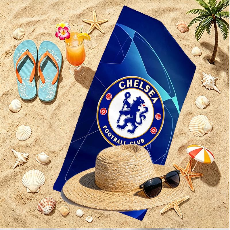 football club.C Print Beach Towel, Versatile Lightweight Absorbent Beach Towel for Pool Surf Yoga Bathroom, Perfect Birthday Holiday Gift