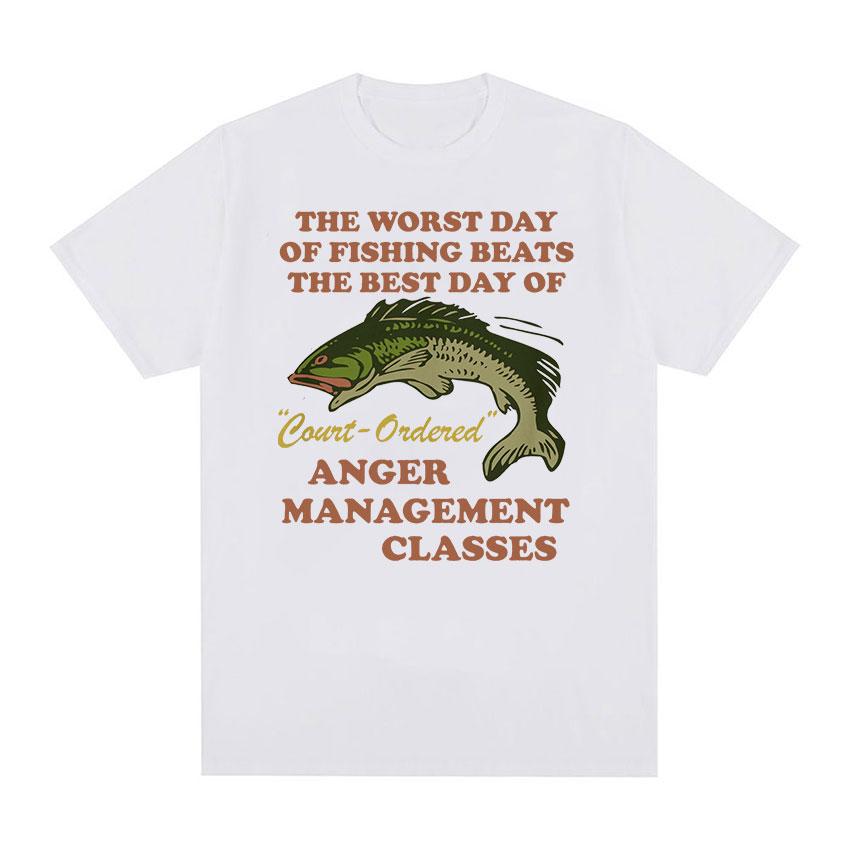 

Худший день рыбалки бьет лучший день суда по решению суда, забавная футболка для мужчин и женщин, повседневные хлопковые футболки большого размера