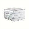 Double Layers Dustproof Egg Storage Box 32 Compartments Kitchen Home Organizer with Stable Structure Space Saving Home Storage A