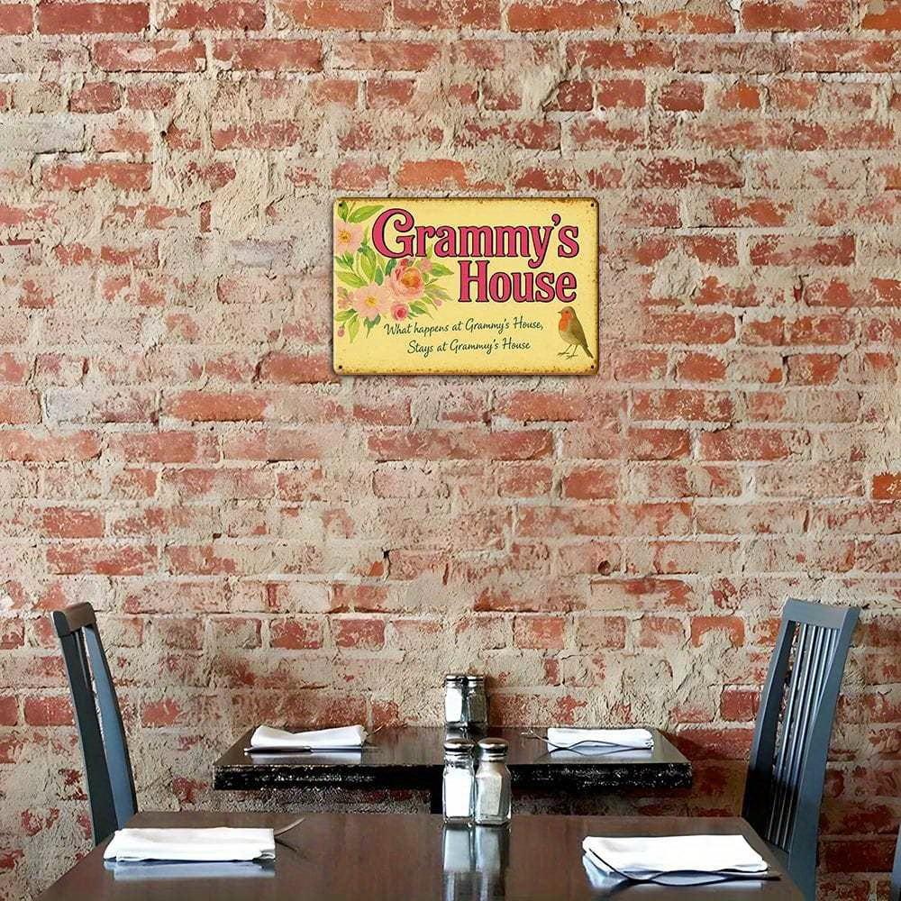 1pc Grandma-Themed 8x12 Inch Aluminum Sign - Grammy House Vintage Wall Art for Home Living Room Decor