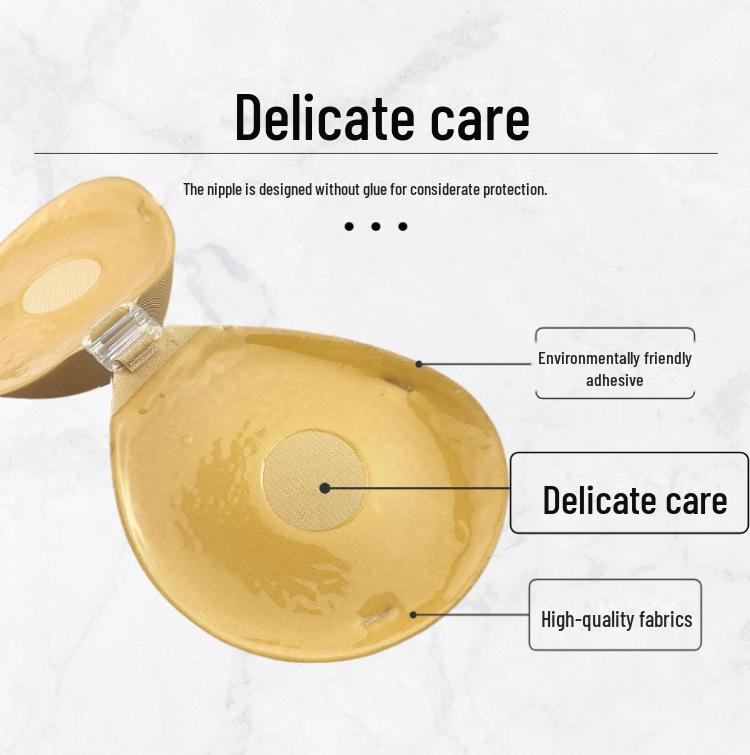 Nová silikonová neviditelná podprsenka pro svatební šaty – 5CM zesílená, 3D podpora, bez zad a bezešvý design.