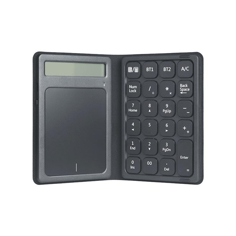 

New Universal Folding Bluetooth Keyboard: Compact, Lightweight, Dual-Channel Leather Case чорний колір сірий