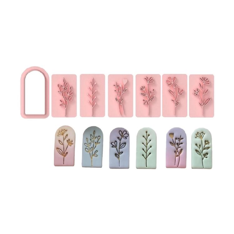 Soft Clay Leaf Mold Set with Nonstick Plastic Texture Handmade Earrings Molds for Effortless Jewelry Making and Crafts