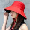 Hat women's summer new outdoor bucket hat sunscreen sunshade sun hat women's striped fashion sun hat