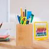 Holz Stifthalter mit großer Kapazität Natürlicher Stifthalter Becher Stiftbehälter Schreibtischorganizer Schule