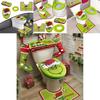 Set Decorazioni Bagno Natale Copriwater e Tappetino Verde Festivo del Grinch