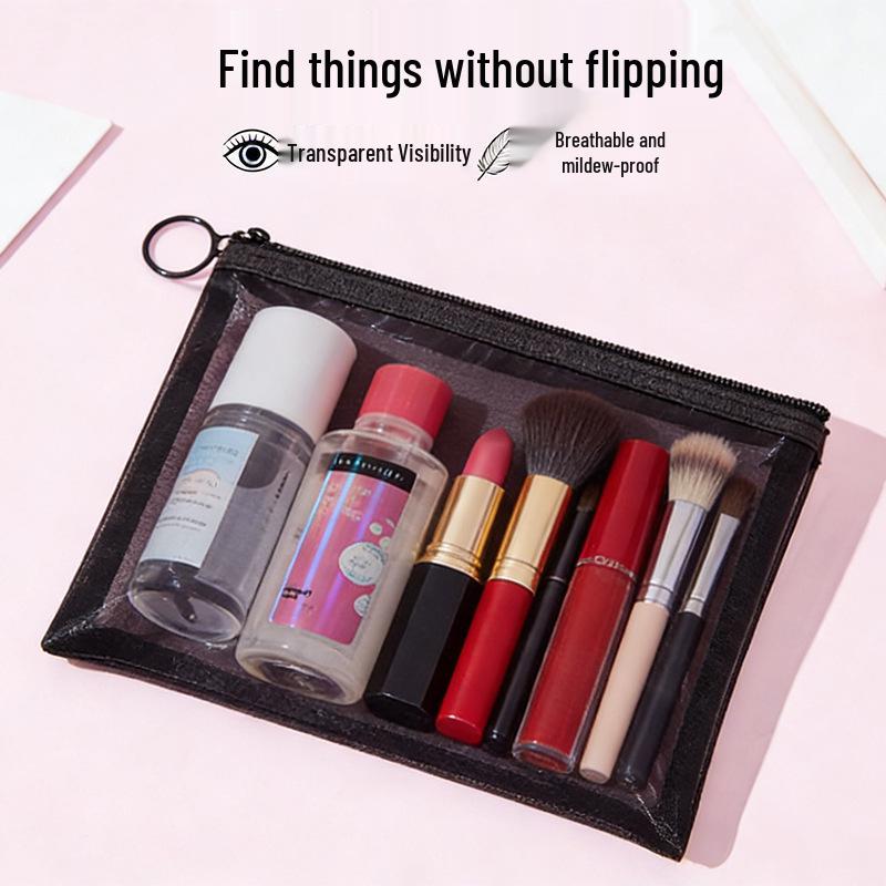 Thickened Nylon Mesh Transparent Large Capacity Makeup Bag - 2026 New Mini Size. Small 17*12 cm [2026 New Version]