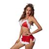 European American Lingerie Mesh Sexy Slimming Christmas Mini Skirt Outfit