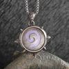 Retro Punk Sun Hugging Moon Round Pendant Necklace Suitable for Men and Women Fashion Trend Couples Commemorative Jewelry Gifts