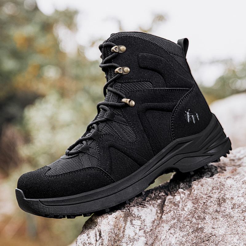 2026 Men's Plus Size Waterproof High-top Non-slip Tactical Hiking Boots