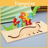Pädagogisches Holzpuzzle mit Tieren, Zahlen und Verkehrsmitteln in 3D für Kleinkinder zum Lernen und Spielen