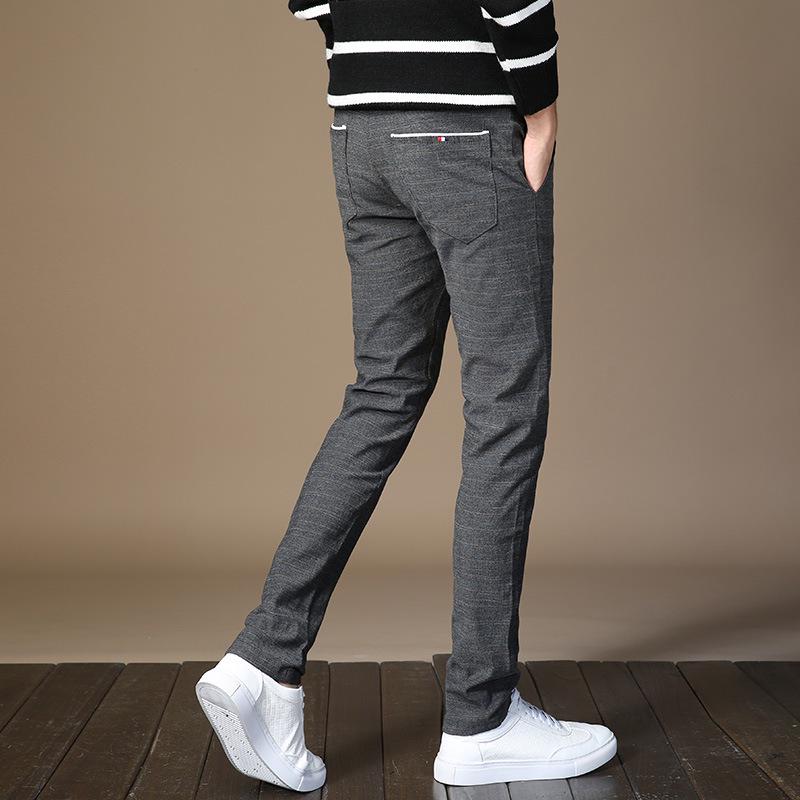 Summer Men's Trousers: Stretch Casual Slim-Fit Straight-Leg New Style Long Trousers