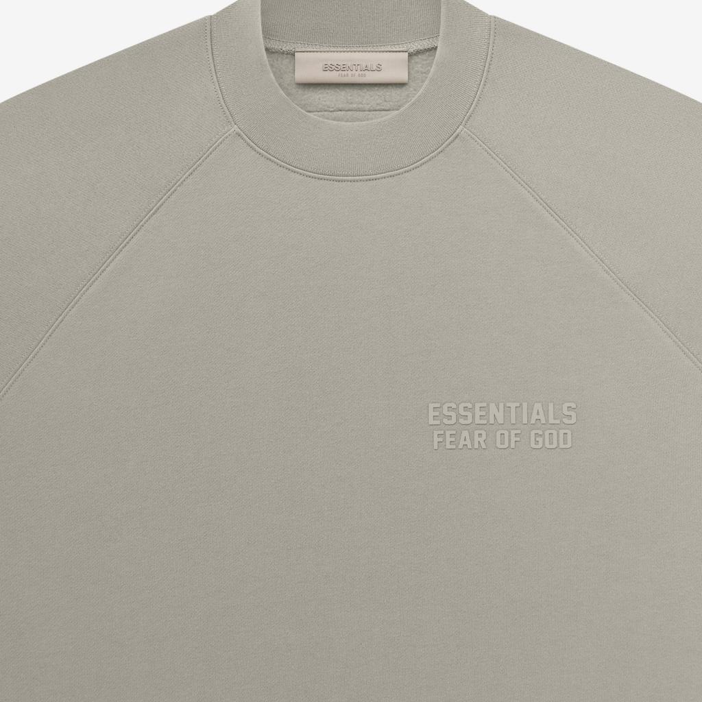 Fear of God Bluza dresowa Essentials z okrągłym dekoltem Seal Męska Góra Szara 192BT222043F