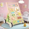 Children's Wooden Multi-Functional Xylophone Walker with Anti-Rollover Design