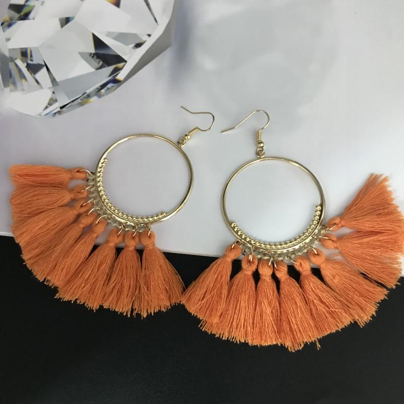Boho střapcové náušnice - Trendy přehnané módní šperky