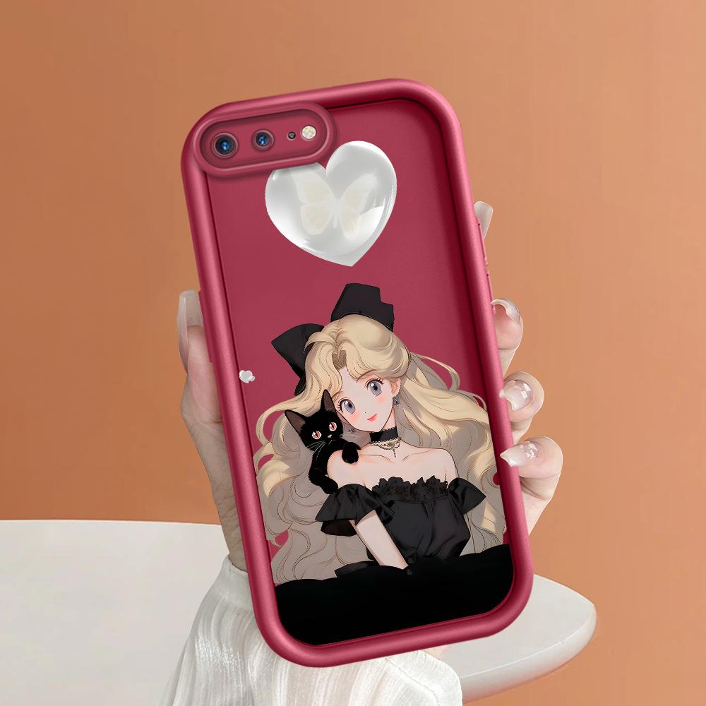 

Торжественное платье Девушка Черный Кот Чехол для телефона для iPhone Samsung Galaxy Xiaomi Redmi POCO HUAWEI Honor Противоударный резиновый мягкий гибкий чехол Redmi Note 11T Pro