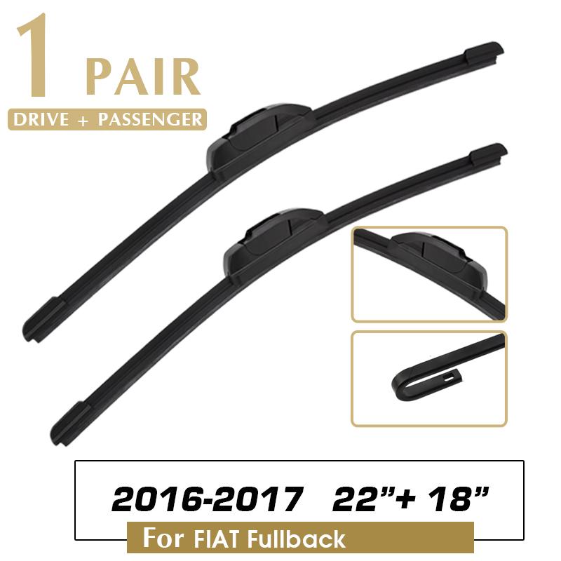 BROSHOO Car Wiper Blade Natural Rubber 22 +18 2016-2017 For FIAT Fullback Front Windshield Windscreen Cars Accessories For FIAT
