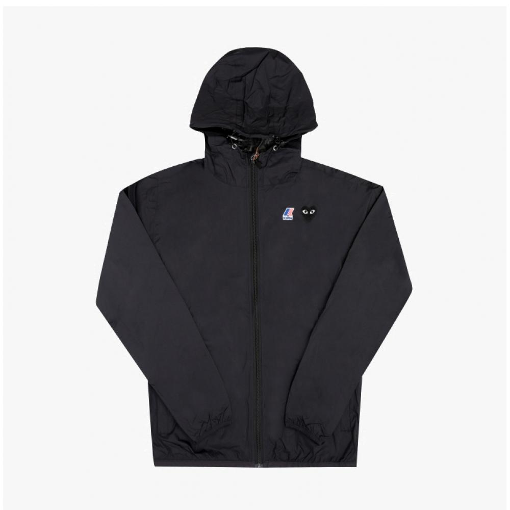 Comme Des Gar Ons PacKable BlacK Heart Wappen JacKet 1 Play X K Way